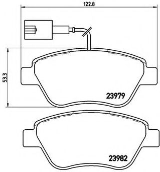 Комплект тормозных колодок, дисковый тормоз BREMBO P 23 108