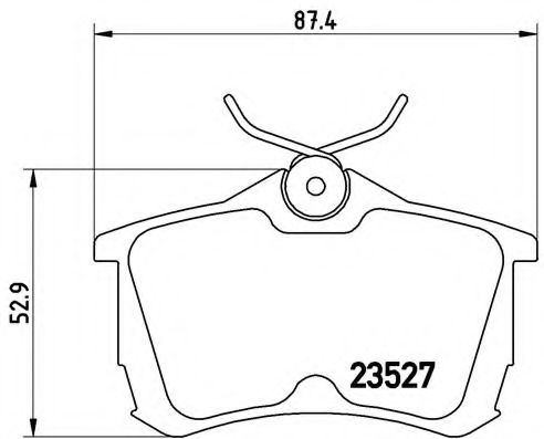 Комплект тормозных колодок, дисковый тормоз BREMBO P 28 030