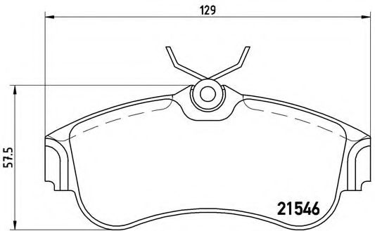 Комплект тормозных колодок, дисковый тормоз BREMBO P 56 022