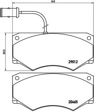 Комплект тормозных колодок, дисковый тормоз BREMBO P A6 013