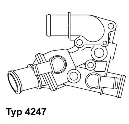 Термостат, охлаждающая жидкость WAHLER 4247.80D