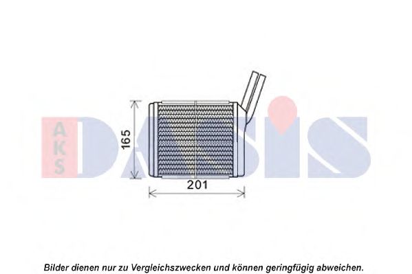 Теплообменник, отопление салона AKS DASIS 159017N