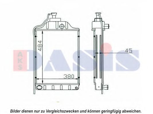 Радиатор, охлаждение двигателя AKS DASIS 440648N