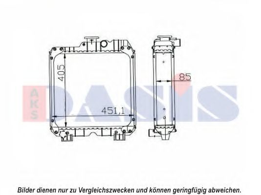 Радиатор, охлаждение двигателя AKS DASIS 440666N
