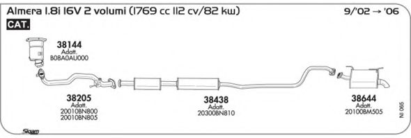 Система выпуска ОГ AKS DASIS SGNI065