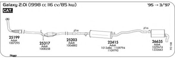 Система выпуска ОГ AKS DASIS SGFO108