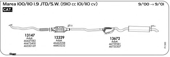 Система выпуска ОГ AKS DASIS SGFI300