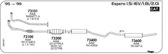 Система выпуска ОГ AKS DASIS SGDW001