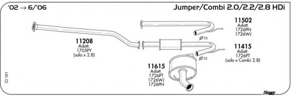 Система выпуска ОГ AKS DASIS SGCI161