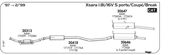 Система выпуска ОГ AKS DASIS SGCI087