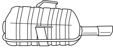 Глушитель выхлопных газов конечный AKS DASIS SG45665