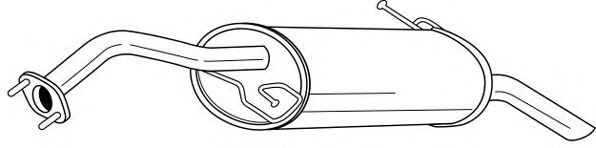 Глушитель выхлопных газов конечный AKS DASIS SG34612