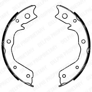 Комплект тормозных колодок, стояночная тормозная система DELPHI LS1928