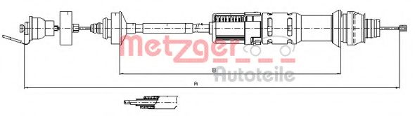 Трос, управление сцеплением METZGER 11.2198