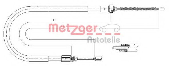 Трос, стояночная тормозная система METZGER 11.6585