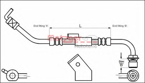 Тормозной шланг METZGER 4112333