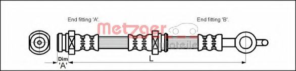 Тормозной шланг METZGER 4113302