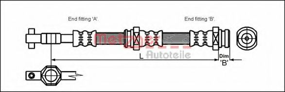 Тормозной шланг METZGER 4113304