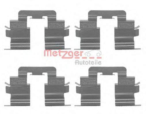 Комплектующие, колодки дискового тормоза METZGER 109-1215