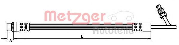 Тормозной шланг METZGER 4110110