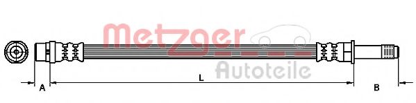 Тормозной шланг METZGER 4111092