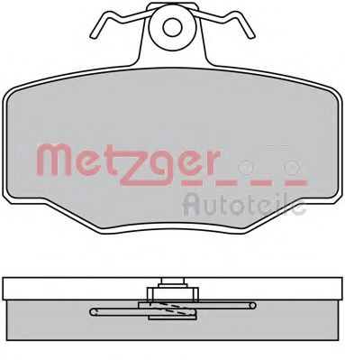 Комплект тормозных колодок, дисковый тормоз METZGER 1170076