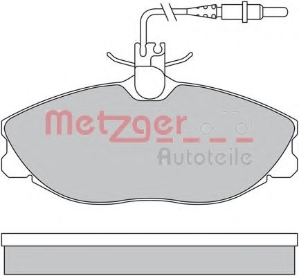 Комплект тормозных колодок, дисковый тормоз METZGER 1170253
