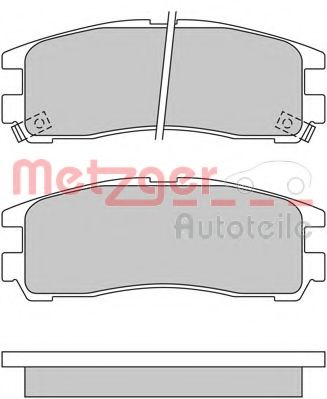 Комплект тормозных колодок, дисковый тормоз METZGER 1170413