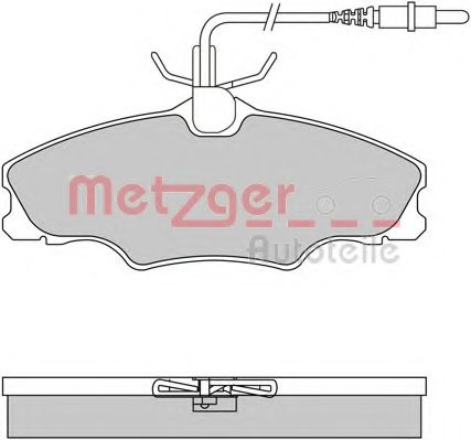 Комплект тормозных колодок, дисковый тормоз METZGER 1170552
