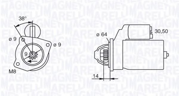 Стартер MAGNETI MARELLI 063114014010