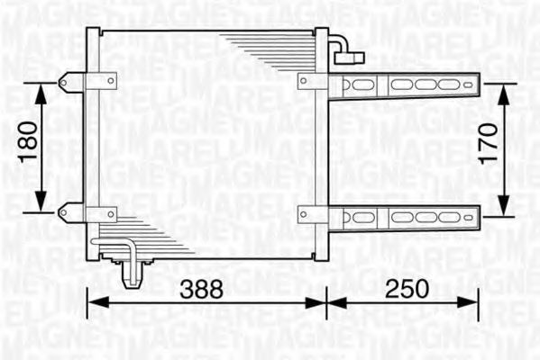 Конденсатор, кондиционер MAGNETI MARELLI 350203237000