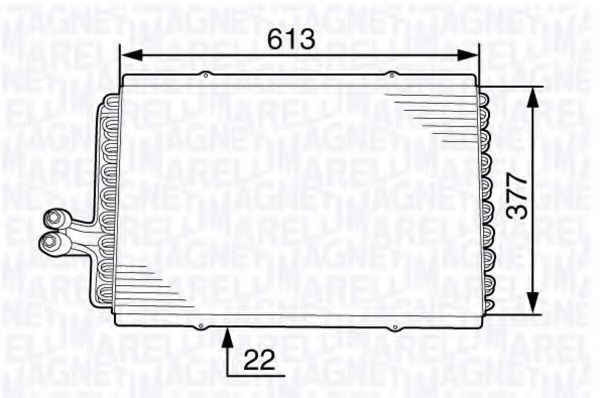 Конденсатор, кондиционер MAGNETI MARELLI 350203708000