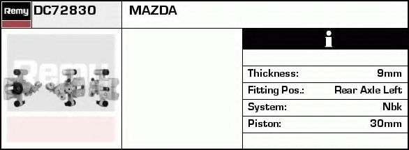 Тормозной суппорт DELCO REMY DC72830