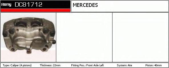 Тормозной суппорт DELCO REMY DC81712