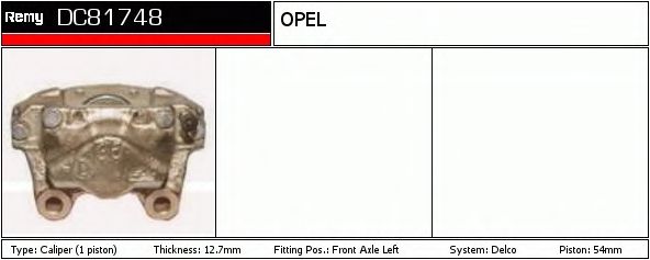 Тормозной суппорт DELCO REMY DC81748
