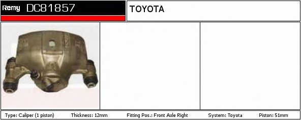 Тормозной суппорт DELCO REMY DC81857