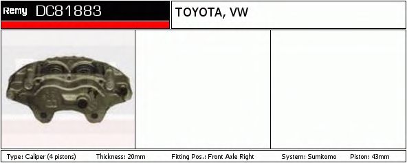 Тормозной суппорт DELCO REMY DC81883