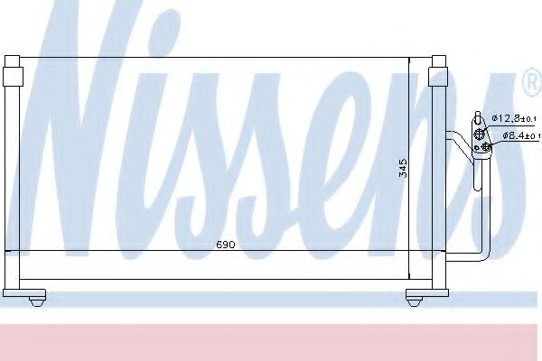 Конденсатор, кондиционер NISSENS 94491
