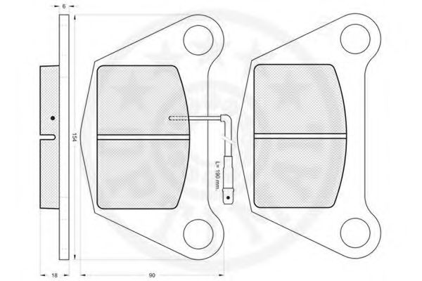 Комплект тормозных колодок, дисковый тормоз OPTIMAL 12001