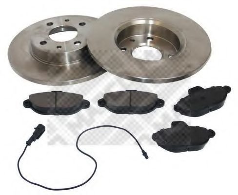 Комплект тормозов, дисковый тормозной механизм MAPCO 47011