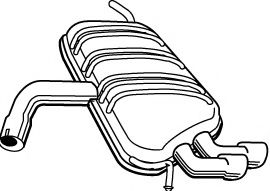 Глушитель выхлопных газов конечный FONOS 25078