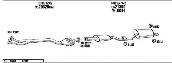 Система выпуска ОГ FONOS BW31843