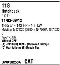 Система выпуска ОГ FONOS BWK58256A