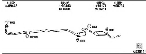 Система выпуска ОГ FONOS FO30904B