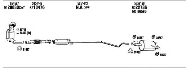 Система выпуска ОГ FONOS OPH19290