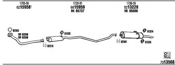 Система выпуска ОГ FONOS PE40530