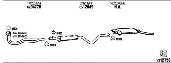 Система выпуска ОГ FONOS VW35181