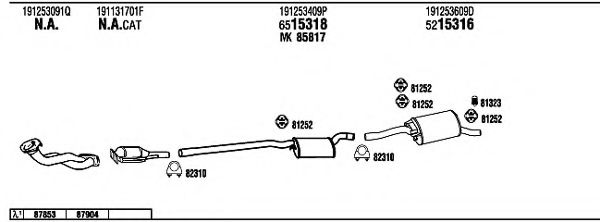 Система выпуска ОГ FONOS VW36053A