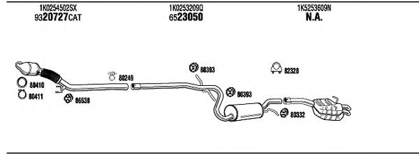 Система выпуска ОГ FONOS VW40408