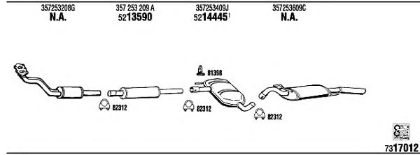 Система выпуска ОГ FONOS VW80327